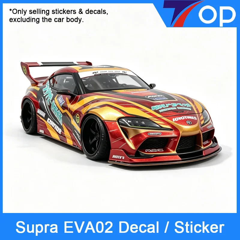1:10 1:18 1:24 1:28 Supra Off-Road RC Remote Control Racing Car EVA02 Decal Sticker Label Car Body Upgrade