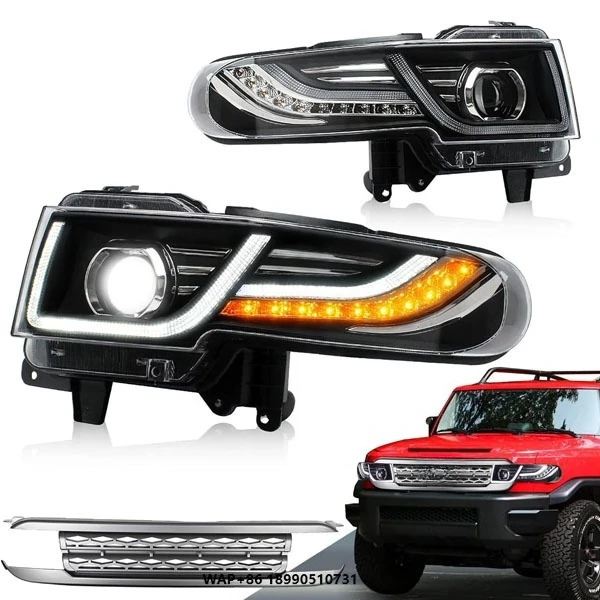 

LED Projector GRILLE Headlight for FJ Cruiser 2007-2017 with Sequential Turn Signal