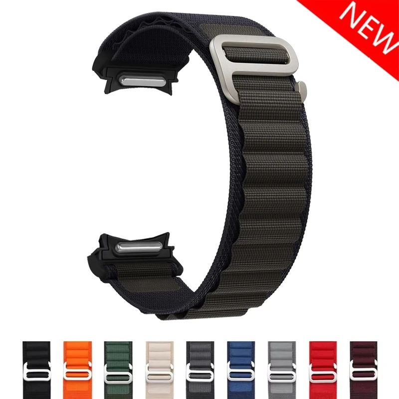 Alpine loop Bands for Samsung Galaxy watch 7 6 5 4 44mm 40mm/FE/5 Pro 45mm Nylon correa bracelet watch 6 classic 47mm 43mm Strap