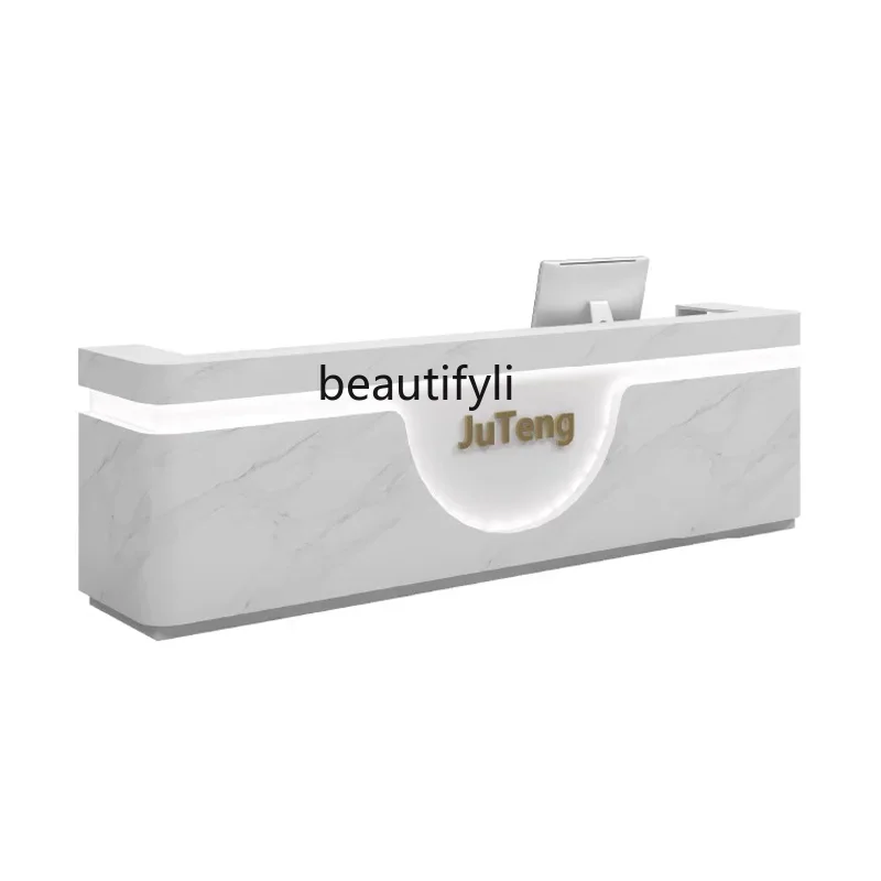 

Beauty Salon Bar Cashier Clothing Store Hair Salon Arc Modern Minimalist Reception Table Hotel Reception Desk