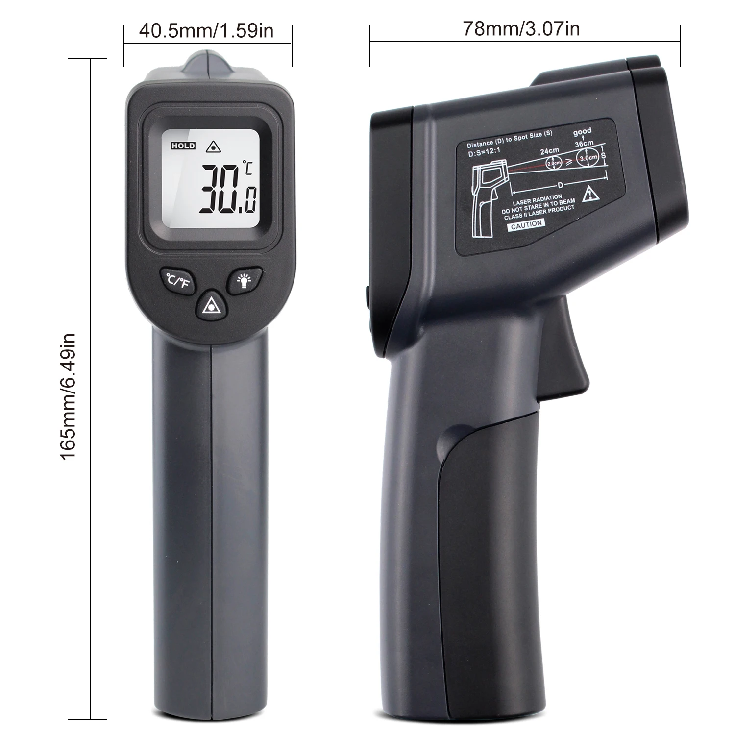 Digital Infrared Thermometer -50~380/550/750/1100/1300/1600 degree Single/Double laser Non-Contact Thermometer Gun thermometer