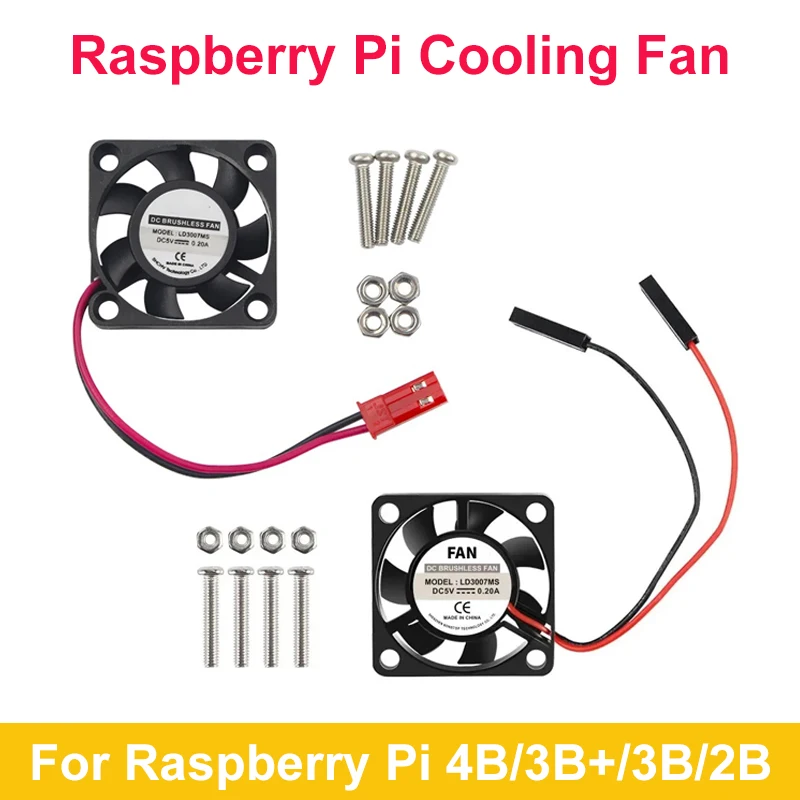 Raspberry Pi Cooling Fan 5V 3.3V DC Brushless Cooler for Raspberry Pi 4B 3B+ 3B 2B for Orange Pi