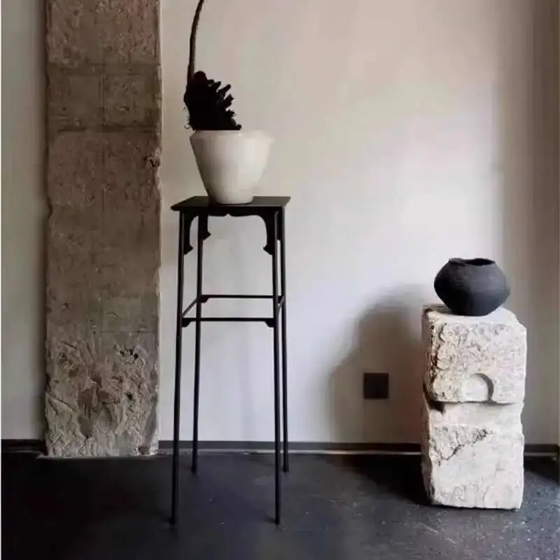 &Corner Shelves Bedroom Metal Acrylic Repisas Box Living Room Display Stand Nordic Plant Flower Vase Estante Home Decorations