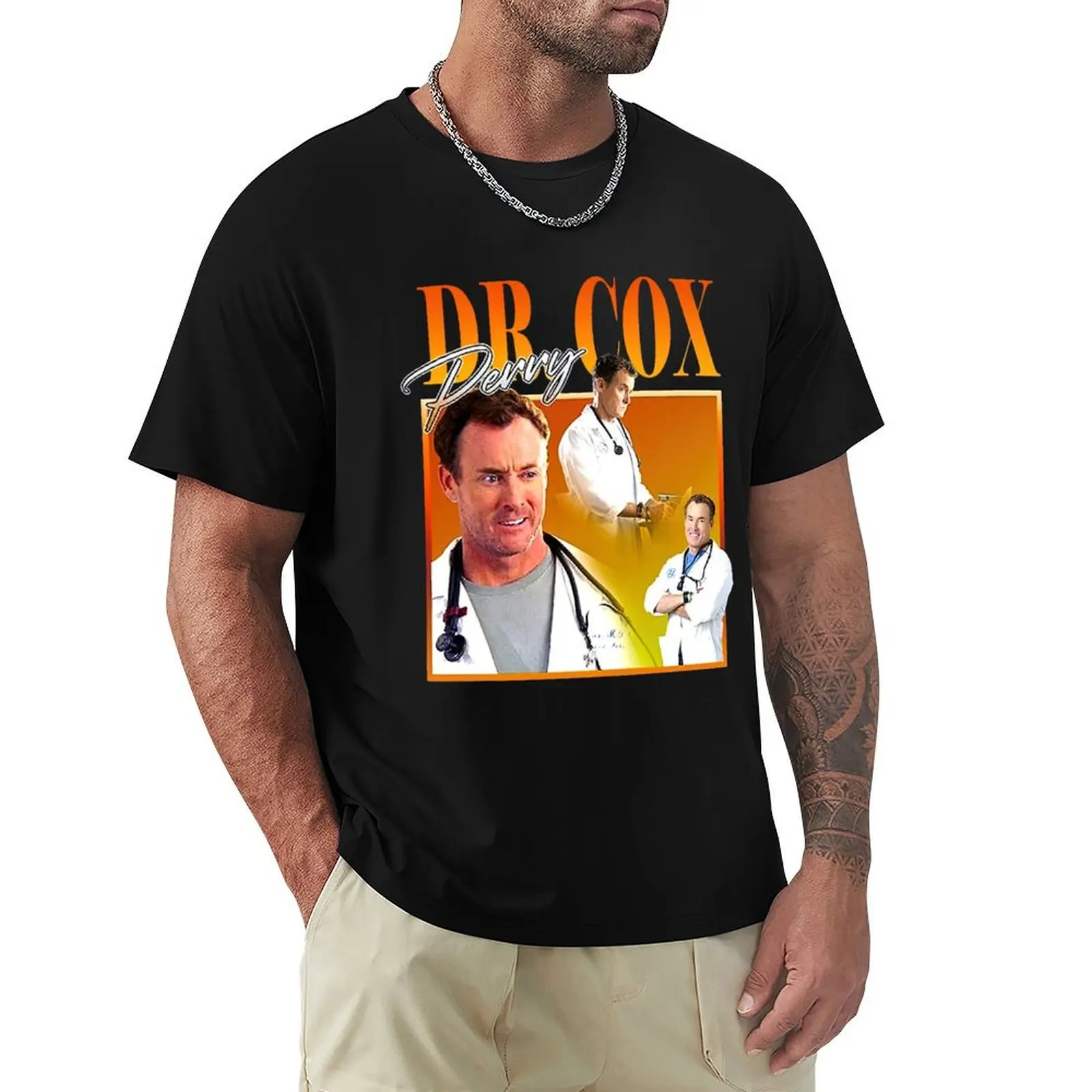 

DR PERRY COX Homage , Baggy Boyfriend Tee, Doctor Cox From Scrubs T-Shirt Minimalist Graphic Tee Shirt
