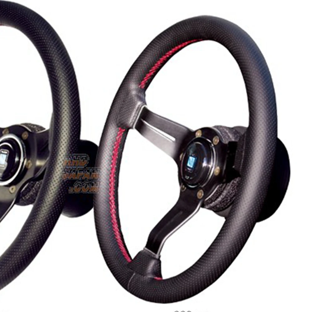 JDM 350MM Classic NARDI Steering Wheel Universal Car Drift Fiber Leather Steering Wheel Volantes For VW HONDA TOYOTA BMW Nissan