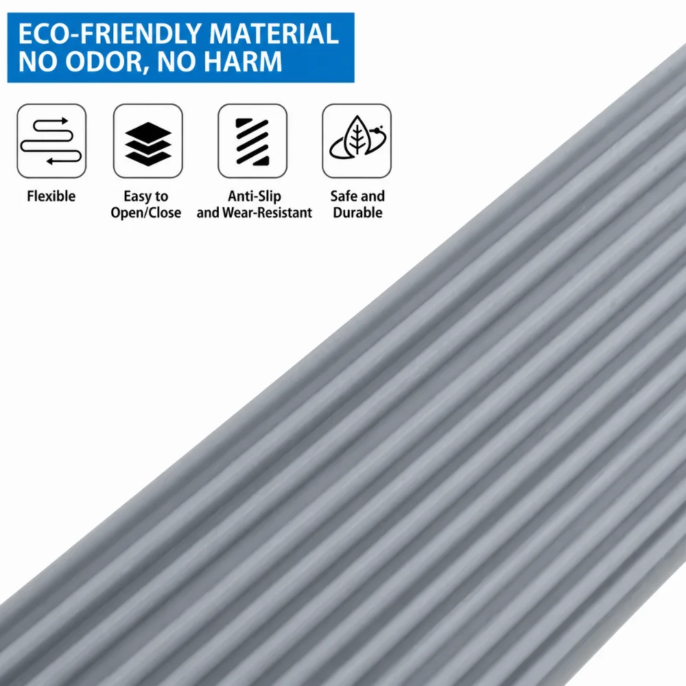 1M Silicone Sweeping Robot Slope Climbing Strip Self-adhesive Bendable Water Barrier Waterproof Anti-slip Bendable Strip