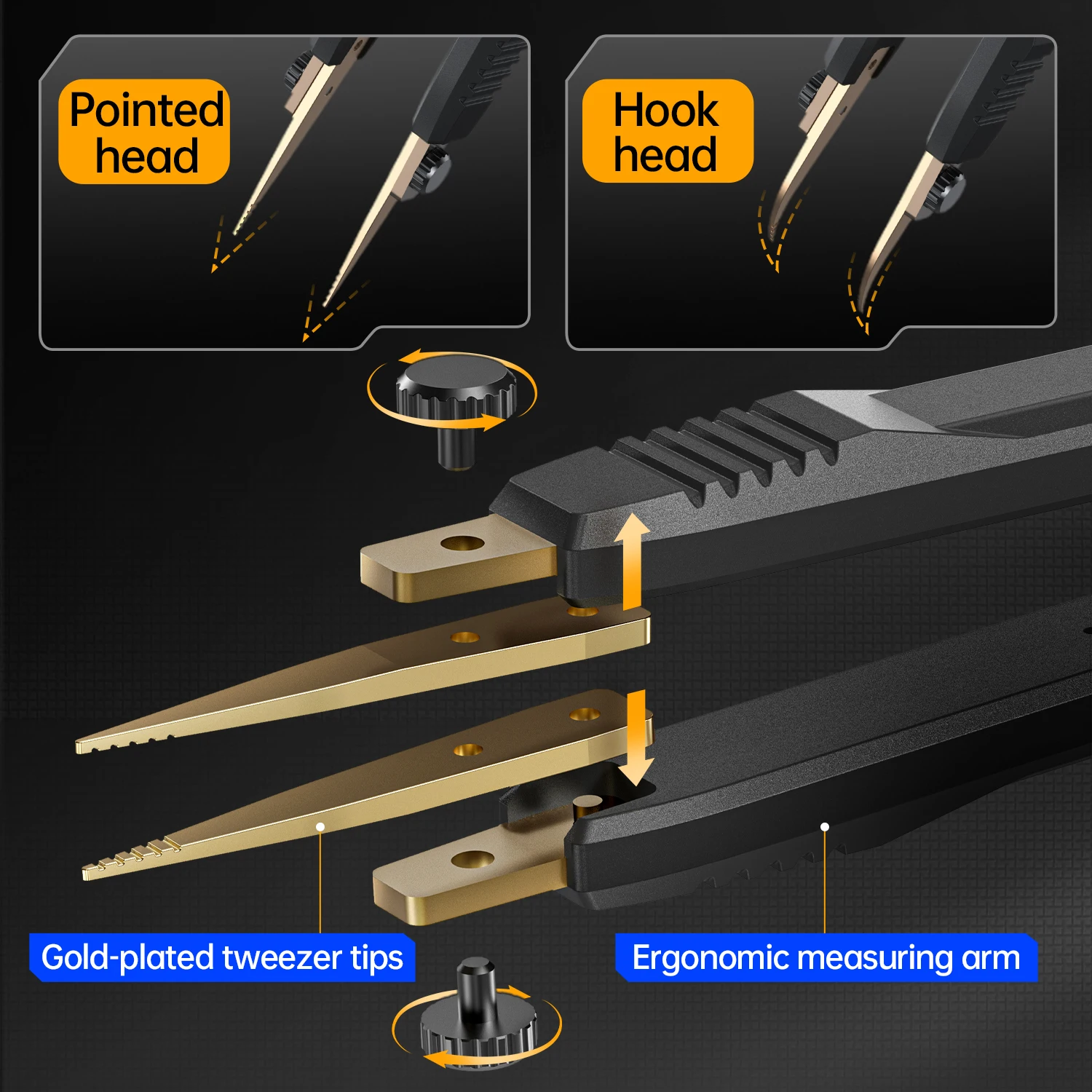 Inteligente LCR Ponte Pinça Medidor, Auto SMD ESR, Resistência Capacitância, Indutância, Continuidade, Diodo Tester, Pin Multímetro Ferramentas, Marca