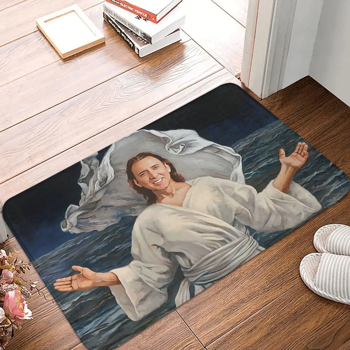 Nicolas Cage Walking On Water 40x60cm Carpet Polyester Floor Mats Holiday Doorway Festivle Gifts