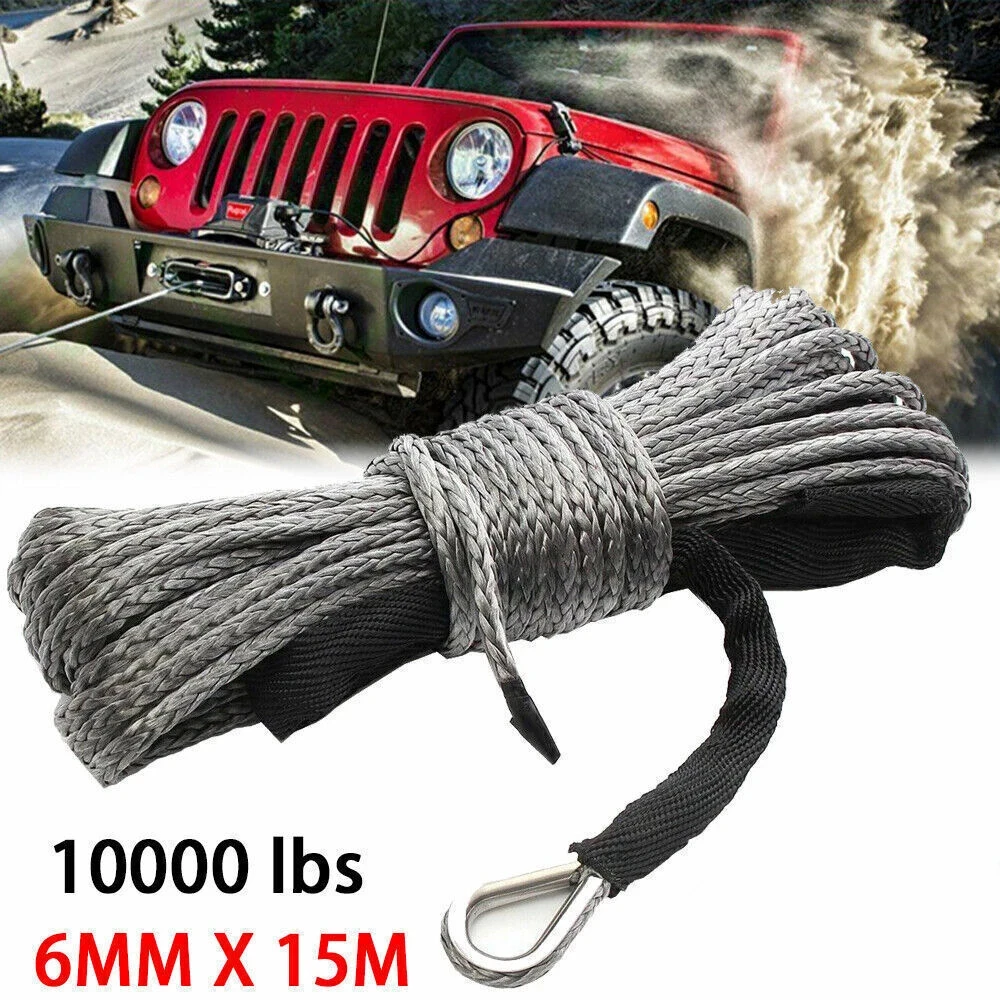 Off Road Tow Strap Synthetic Winch Rope Line 1/4