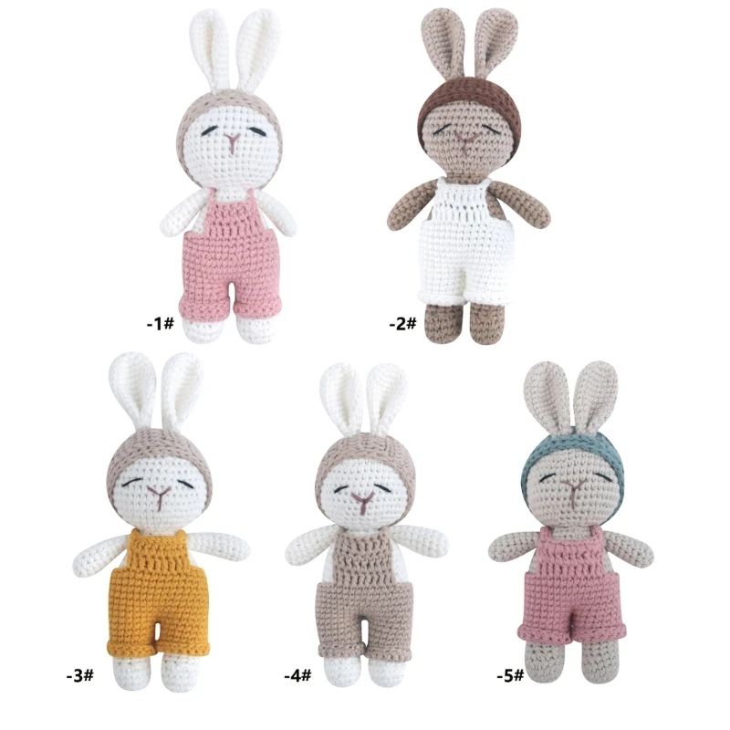 

Cartoon Rabbit Handmade Toy for Babies Appease Rattle Handmade Crochet Toy