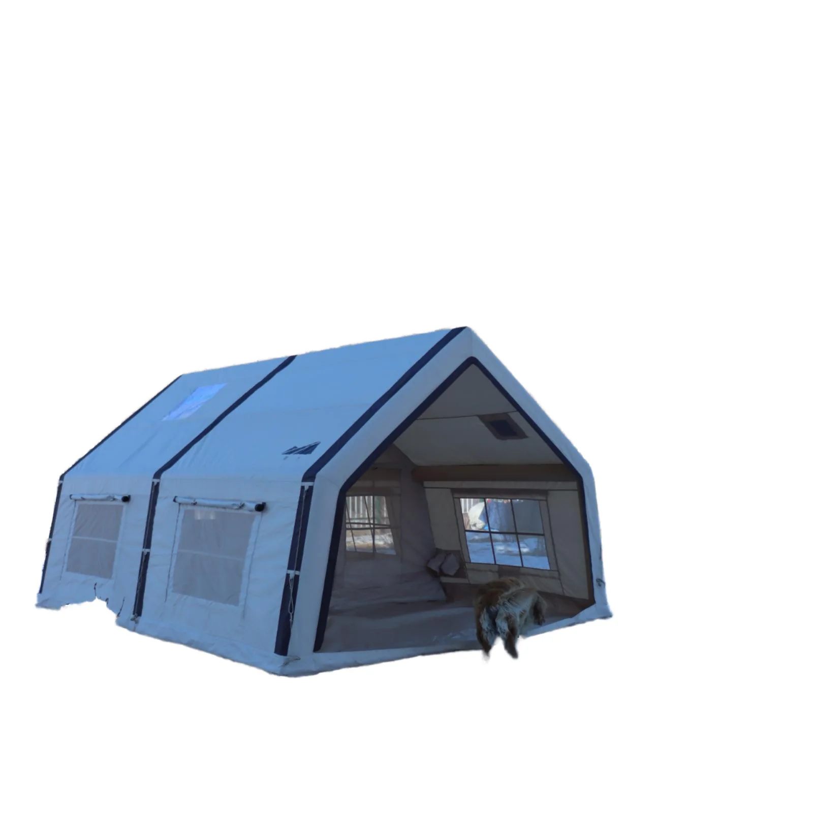 

Wholesale 17.2 ㎡ Customized Inflatable Large Family 2 Room Tent Waterproof Air Tight Travel Tent Air Inflatable Camping Tent