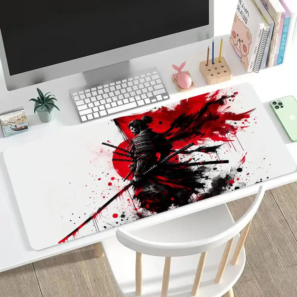 

Japanese samurai Mouse Pad Large Mouse Pad & Computer Game Mouse Mat (35.4x15.7IN/31.5X15.7IN Map) (90 x40/80x40cm Map)