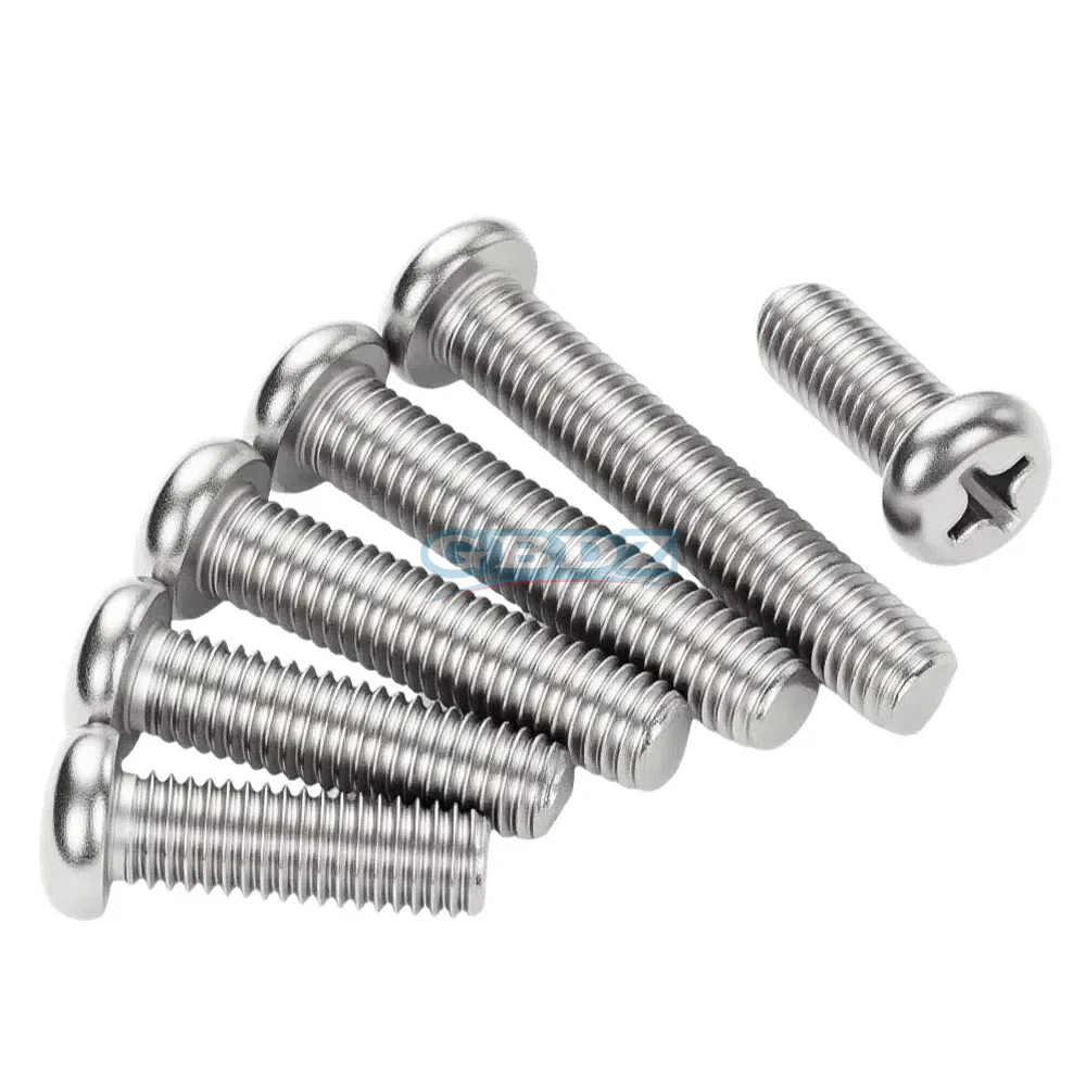 Viti a testa tonda a croce in acciaio inossidabile M4 304 5/10/20/50/100 pezzi Accessori hardware antiruggine ad alta resistenza