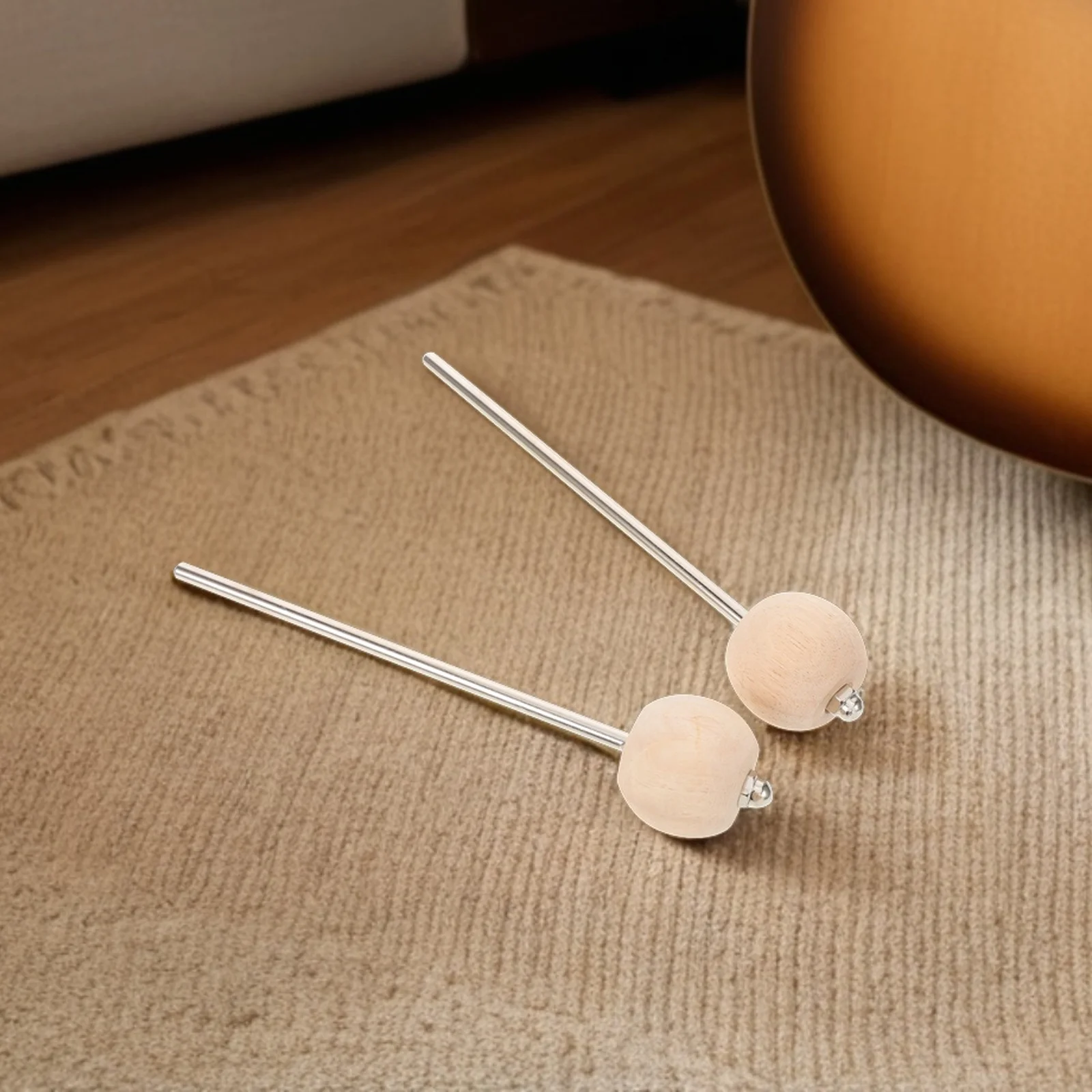 

1Pair Durable Hardwood Drum Pedal Beater Enhance Artistic Atmosphere Consistent Sound Performance for Bass Drum Kick Accessory