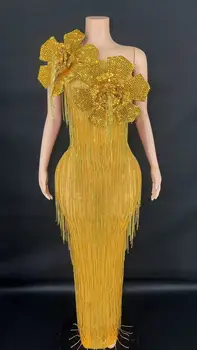 Bodysuits de corrente de strass feminino, Clubbing brilhante, broca, manga longa, ver através, malha de malha, Sexy, Carnaval, Fotografia, 2023