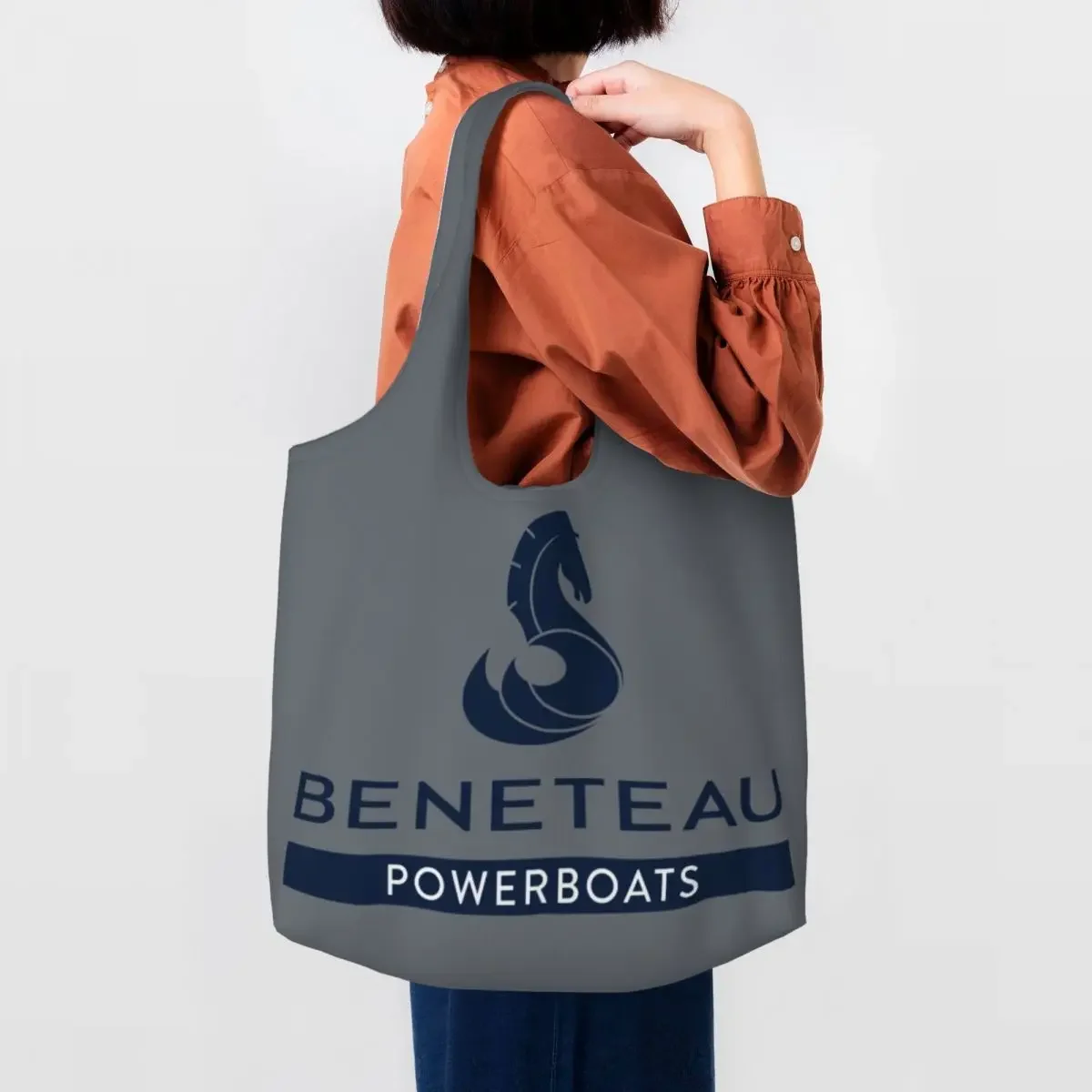 

Custom Kawaii Printed Beneteau Sailboat Sailing Yacht Tote Shopping Bag Portable Canvas Shoulder Shopper Handbag