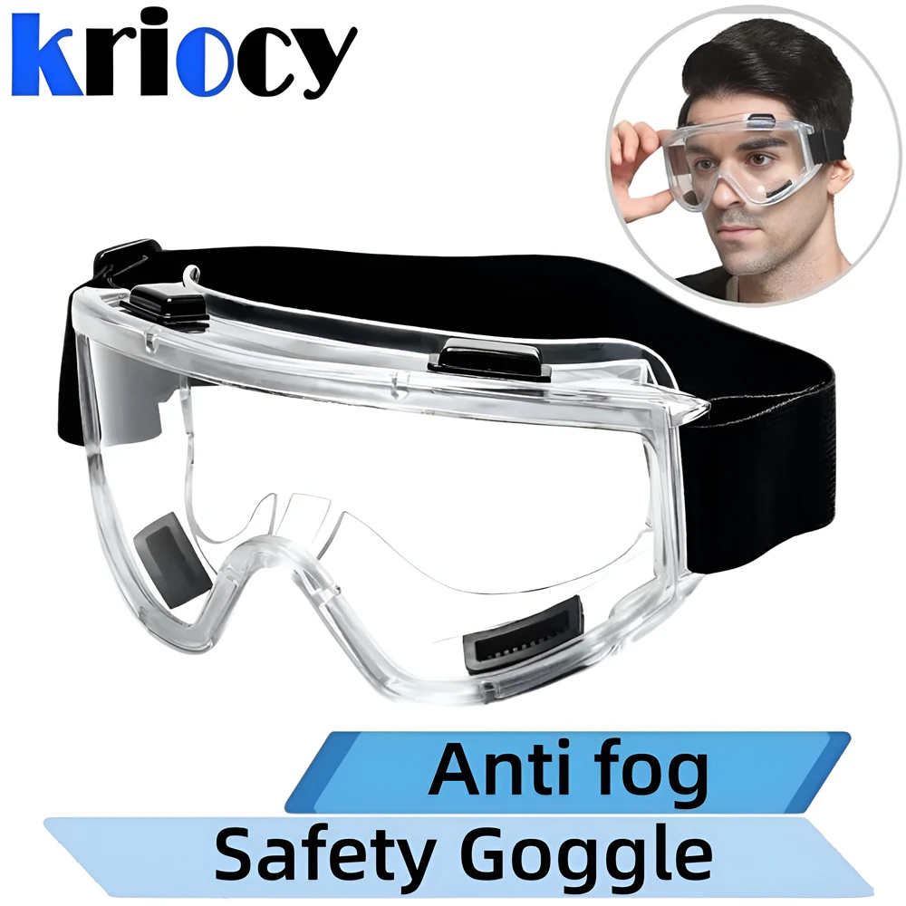 1pc Anti-Fog Safety Goggle Anti Splash Dust Proof Work Lab Eyewear Eye Protection Industrial Research Safety Glasses Clear Lens