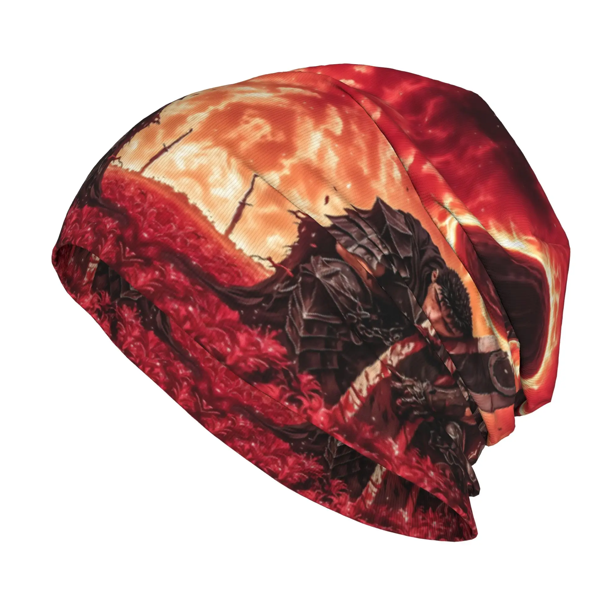1 Piece B-BERSERK Skullies Caps Fire Thin Hat Autumn Spring Bonnet Hats Men Women's Street Ski Cap