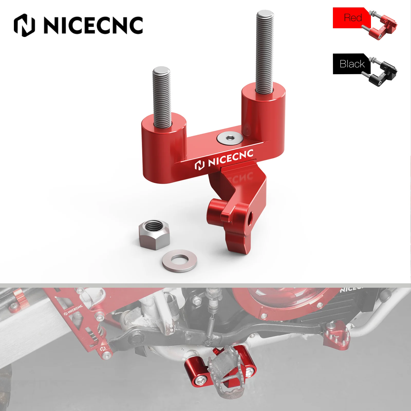 

NICECNC For Honda XR650L 1993-2024 2023 2022 2021 2020 2019 XR 650L Motorcycle Right Foot Peg Mount Bracket Holder Gap Minimiser