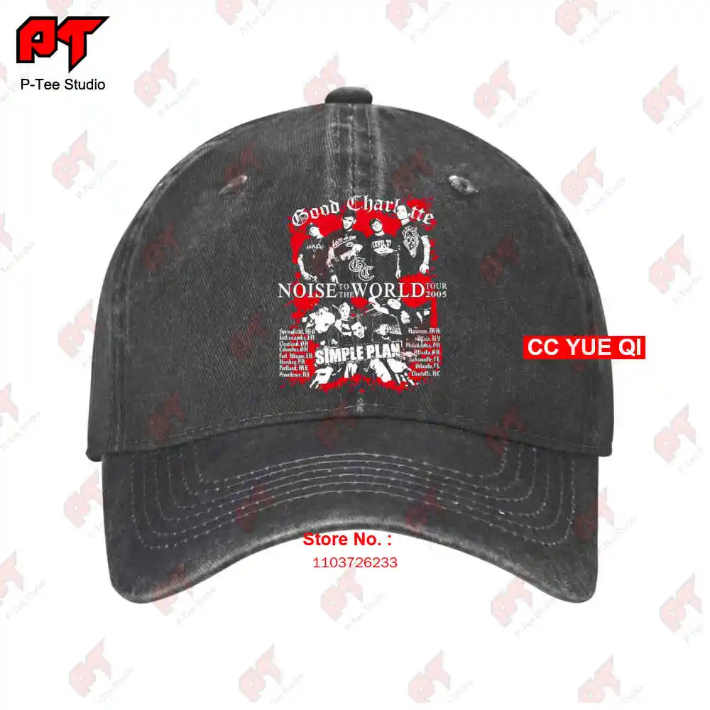 2005 Good Charlotte Simple Plan Band Concert Punk Rock Emo Baseball Caps Truck Cap V9YW