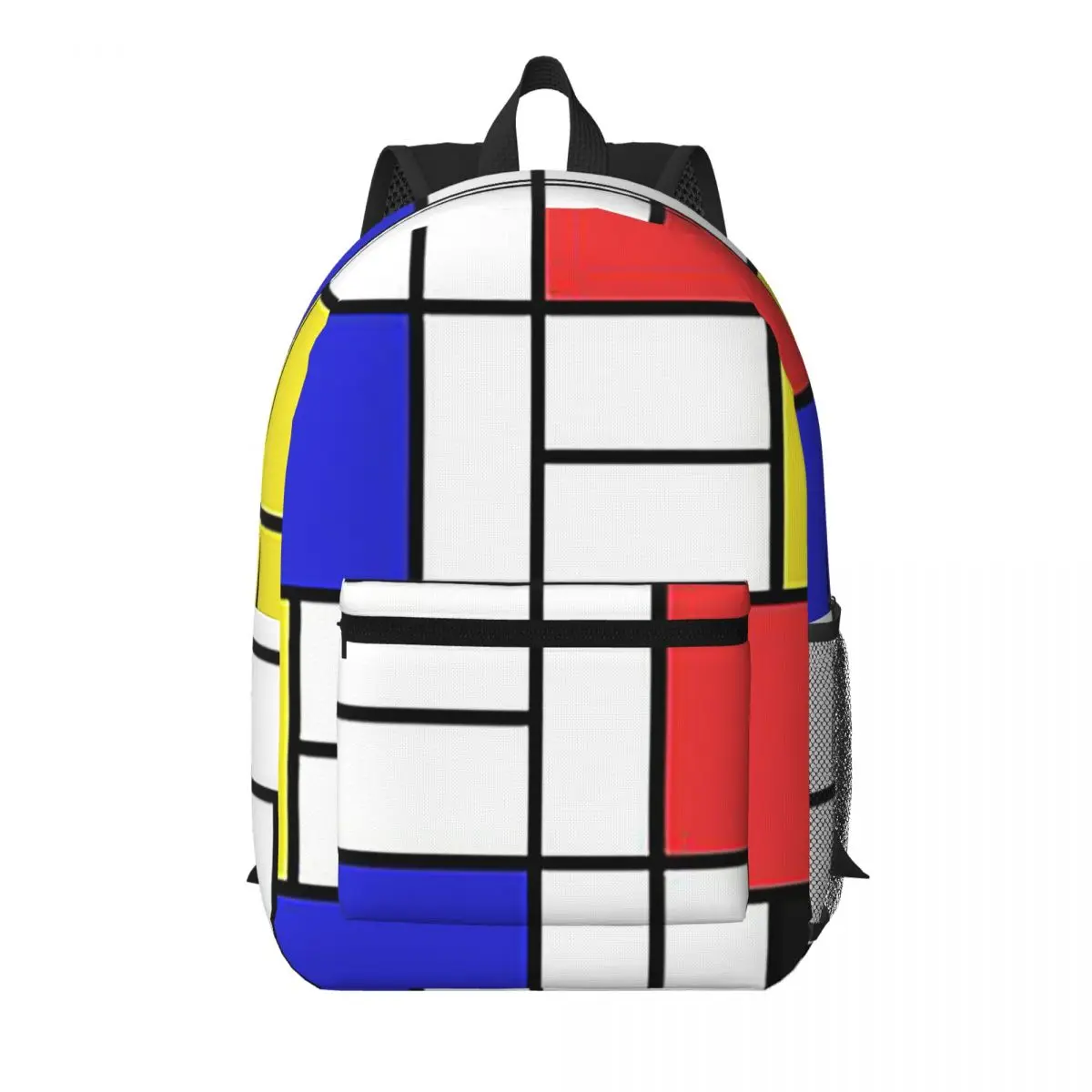 Piet Mondrian De Stijl Student Backpack School Bag Hiking Travel Daypack for Boys Girls Bookbag Shoulder Bags