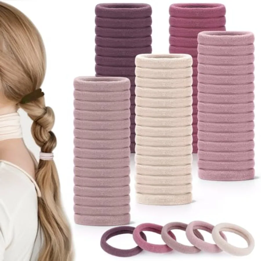 

Limited-time offer 100PCS Hair Ties for Sports Yoga, Seamless Nylon Elastic Ponytail Holders for Thin/Thick Hair Stretchy Hair