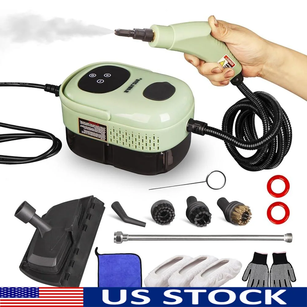 

Handheld Steam Cleaner Portable Multi Surface Upholstery Machine Car Detailing High Pressure Lightweight 14 Accessories Digital
