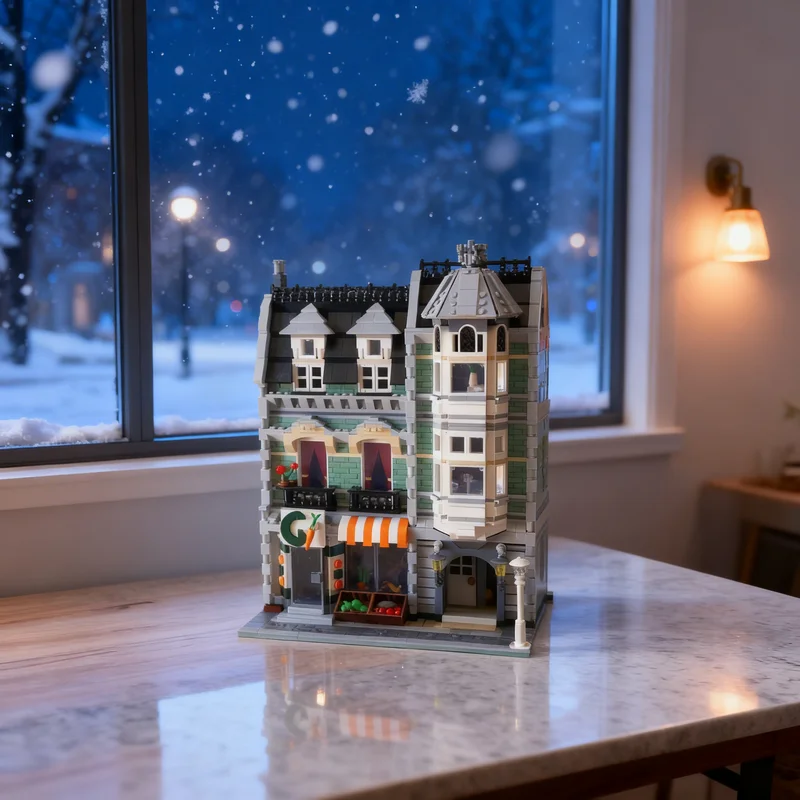 

2767pcs MOC Green Grocer Modular Streetscape Model Building Blocks Creative DIY Gift Display Decor Assemble Premium Adult Kids