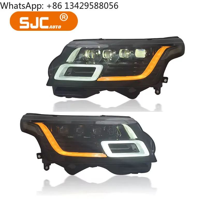 

SJC Automatic Parts Car Headlights for Range Rover Vogue 2014-2017 Front Lamps Daytime Running Light Turn Signal High Quality