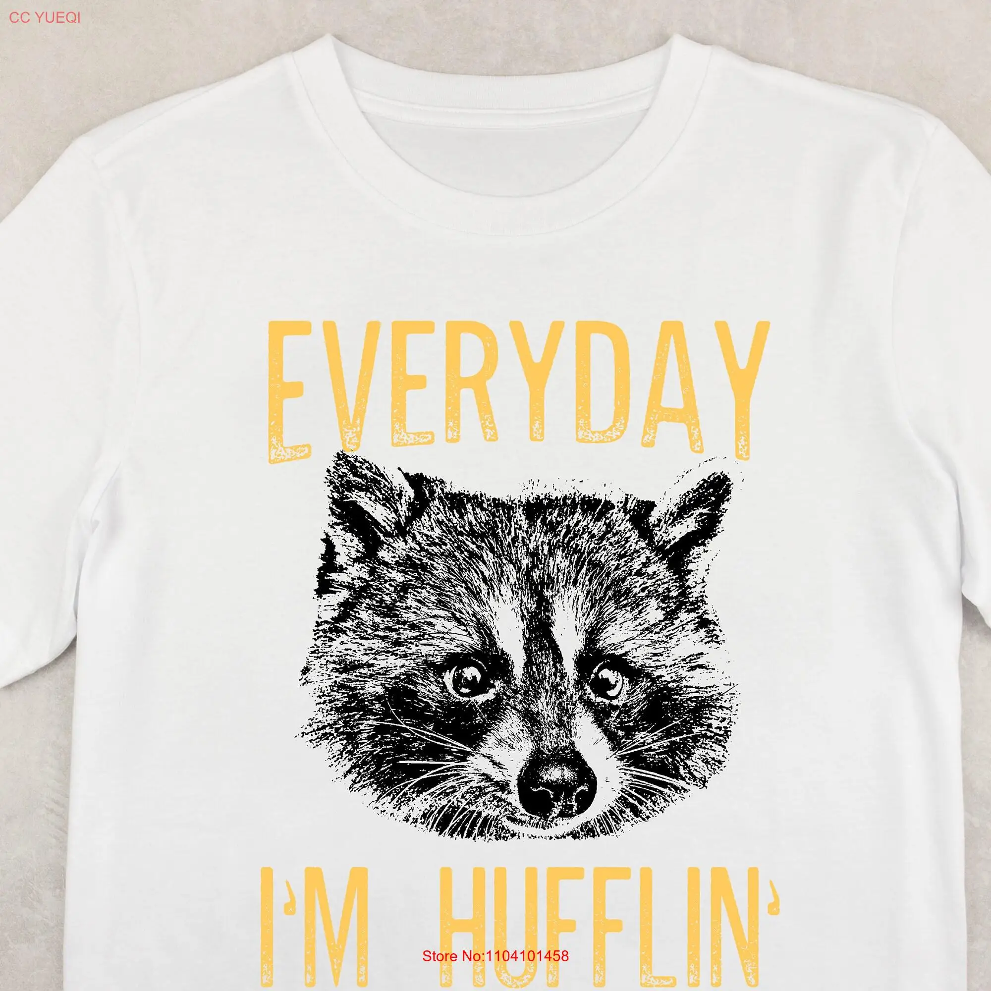 Everyday I'm Huffling Honey Badger Vintage T Shirt Huffle Animals Retro long or short sleeves