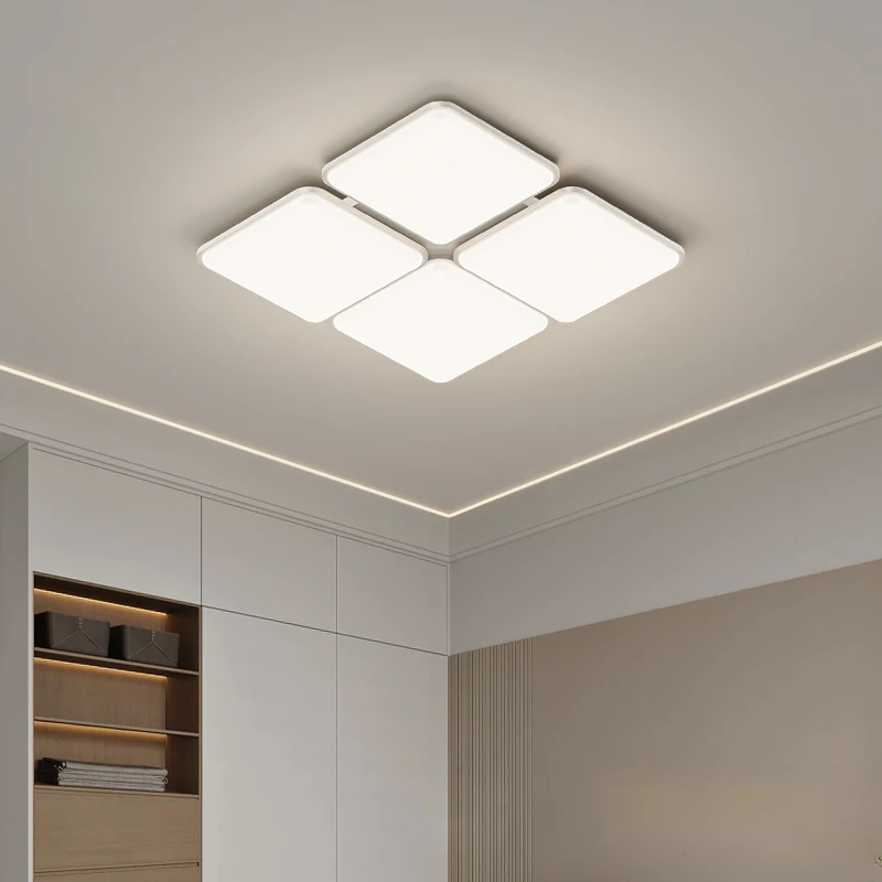 Branco azul pétala led luz de teto simples decoração para casa para corredor foyer galeria quarto sala estar montado lustres iluminação interior