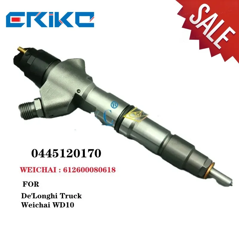 ERIKC 0445120170 Common Rail Spare Parts Injector 0445 120 170 OEM for WEICHAI 612600080618 Weichai WD10