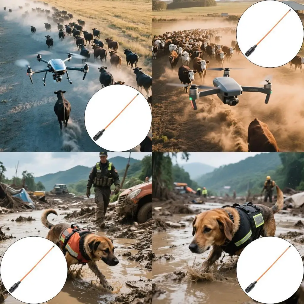 

LXAA High Visibility Navigation Tracking Antennas 38cm Length Durability ABS Material for Outdoor Communication System