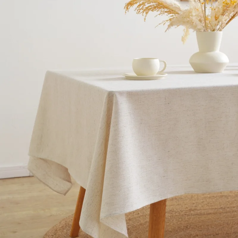 

Linen Cotton Tablecloth for Wedding Home Party Dining Banquet Decoration Flax Fabric Table Cloth Luxurious Table Cover