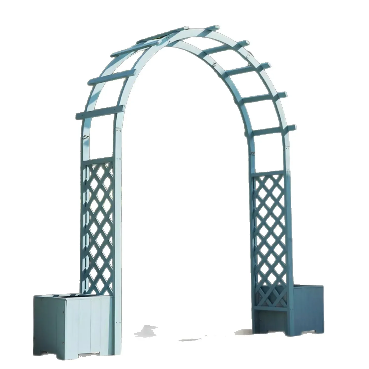 Antiseptic wood garden entrance arch with door flower stand yard outdoor courtyard flower climbing vine stand