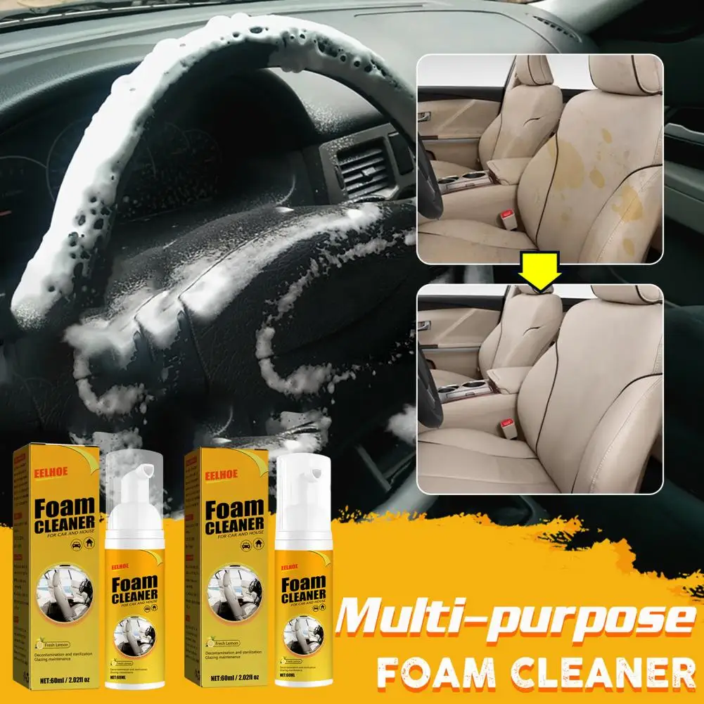 Convenient Foam Cleaner Stain Removal Leather Cleaner Anti-aging Car Interior Decontamination Seat Foam Cleaner  Rust Remover