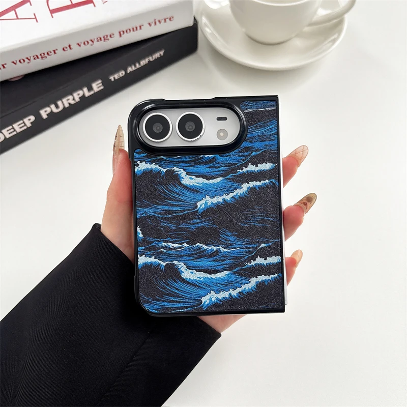 Phone Accessories Usa - Capa magnética com padrão de ondas