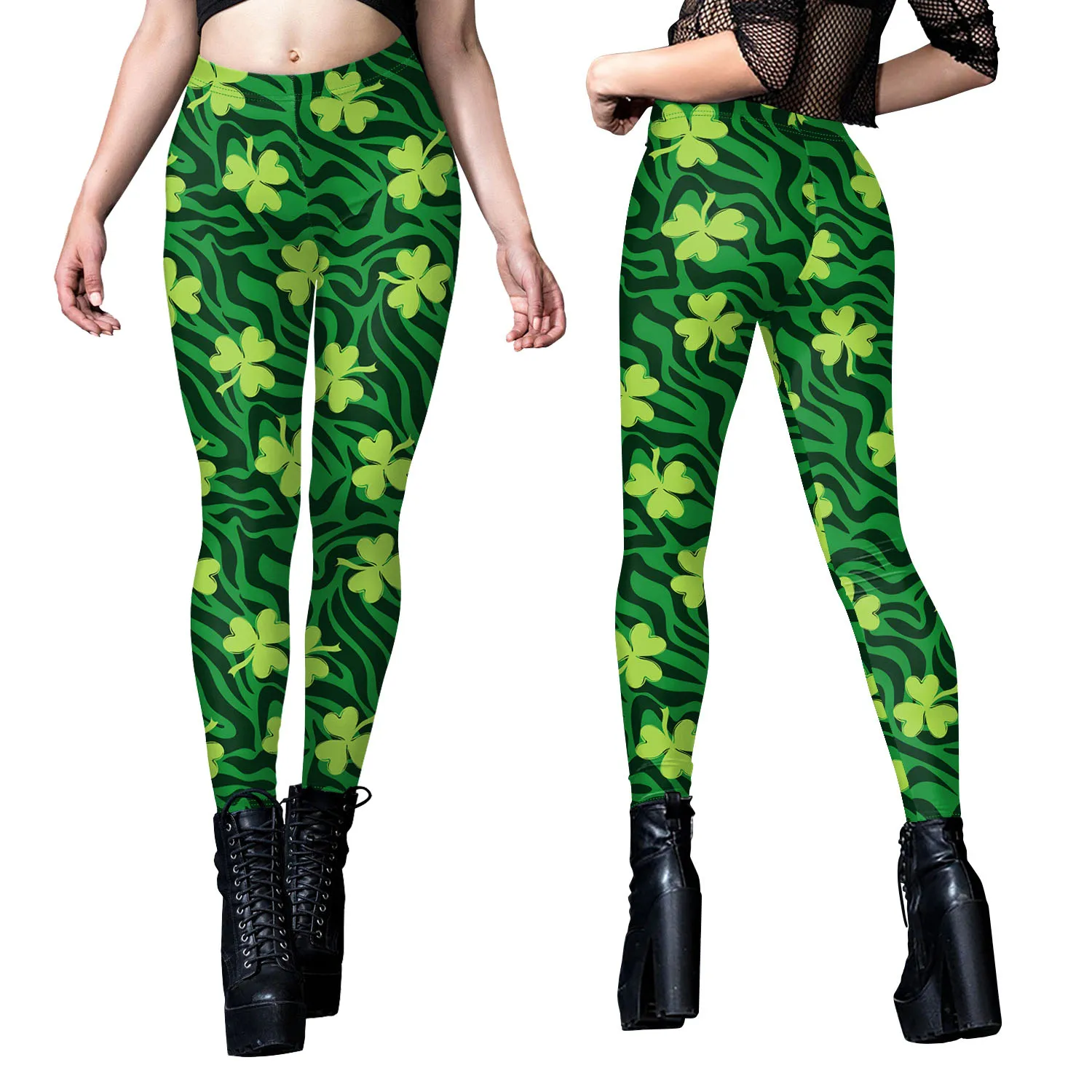 Irish Festival Party St. Patrick's Day Workout Jogging for Women Sexy Legging Stretch Pants Trousers Leggings Mujer Gym