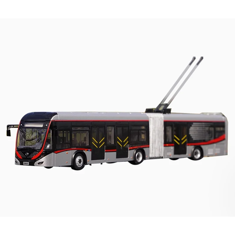 1/42 Diecast Bus Model Dual-Source Trolleybus BRT Bus Diecast Die-cast Vehicle Adult Boy Toy Souvenirs Gifts Display