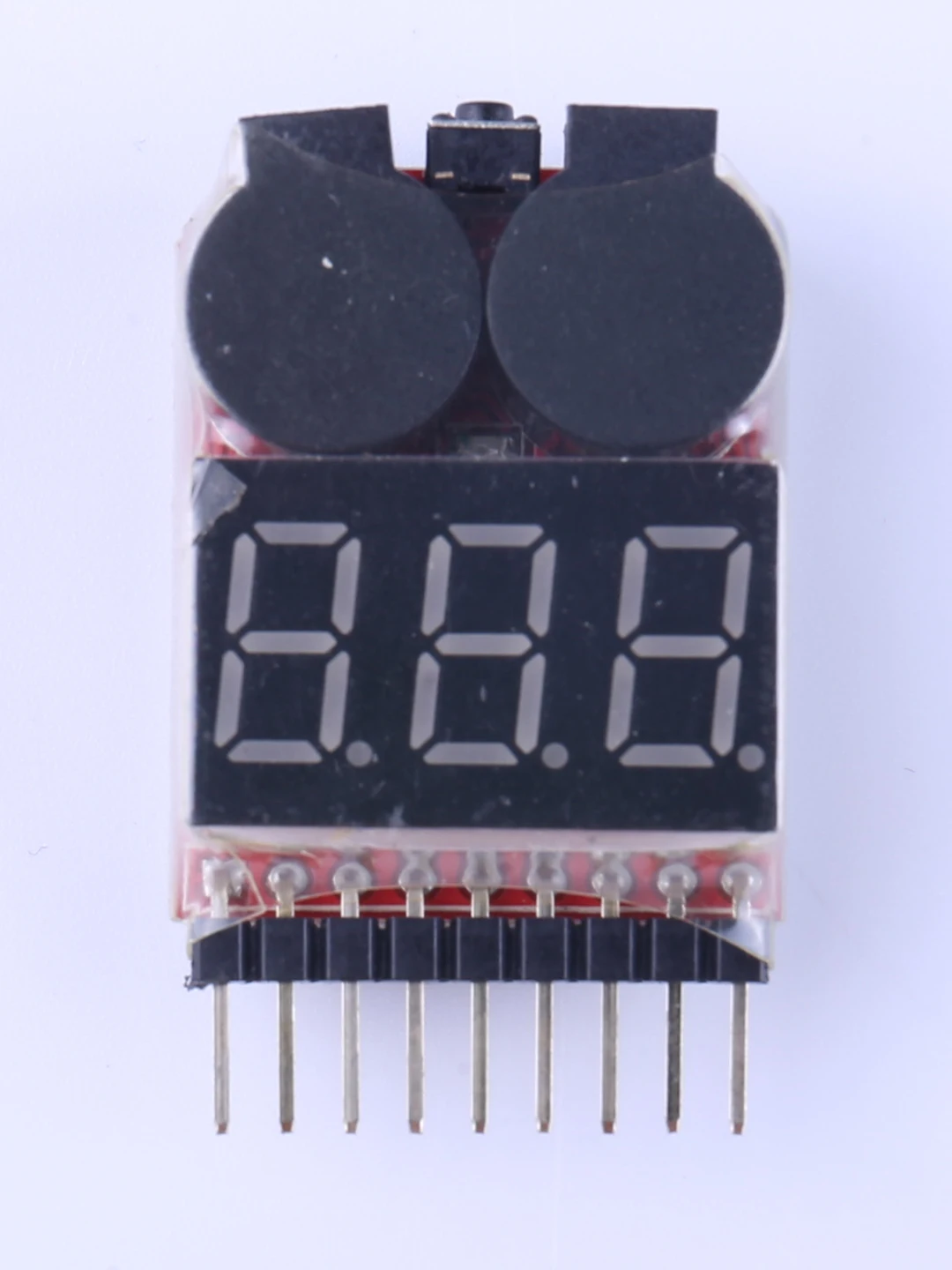 Multi function battery display BB beep low voltage alarm, dual function model airplane battery buzzer 1-8S