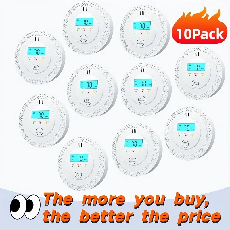 

XUK Carbon Monoxide Detector,Carbon Monoxide Alarm Detectors With Digital Display &LED Lights.CO Alarm Applicable To Home,Wareho