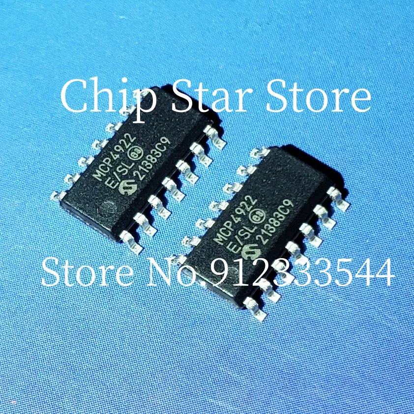 1-50pcs  MCP4922-E/SL MCP4922  Digital-to-Analogue (DAC) Converter  SOP14 100%New And Original