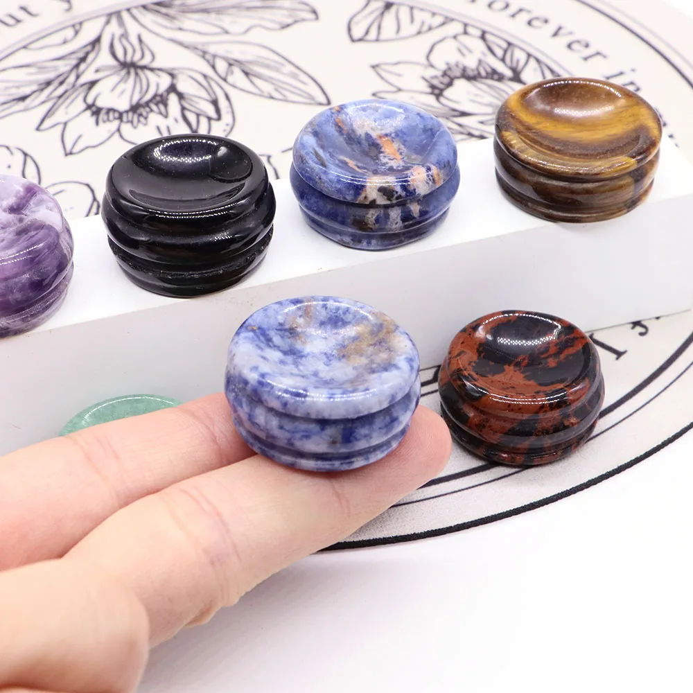 Natural Stone Crystal Base Display Sphere Egg Support Ball Stand Holder Amethyst Labradorite Home Room Decoration Ornament Gift