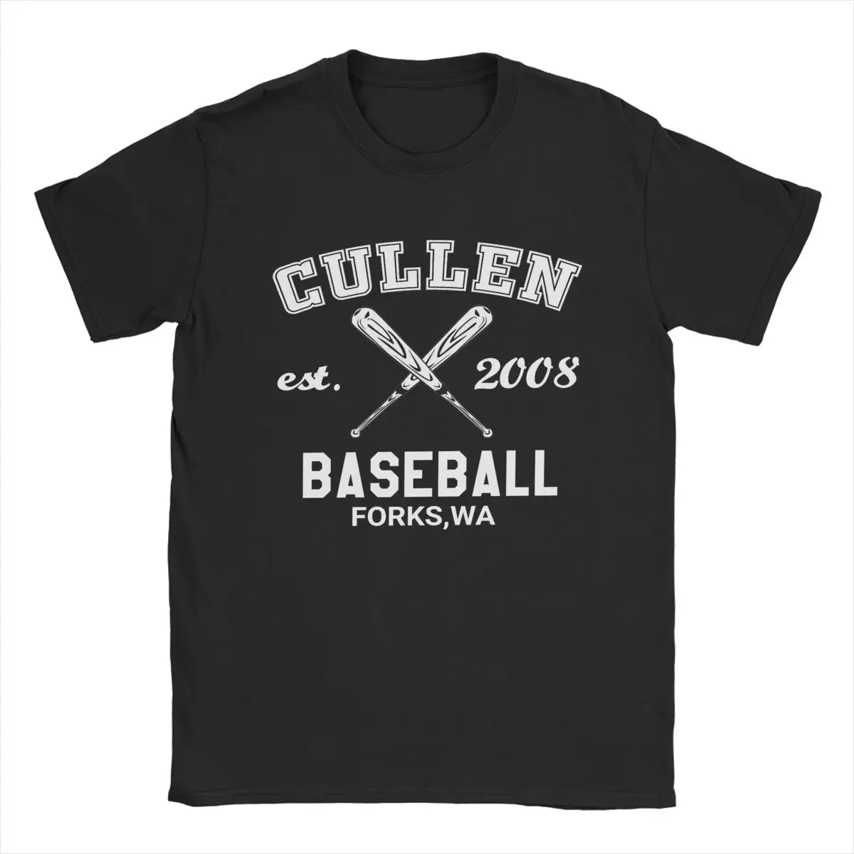 Men T-Shirts Cullen Baseball Twilight Casual Pure Cotton Tees Short Sleeve T Shirt Crew Neck Tops Big Size