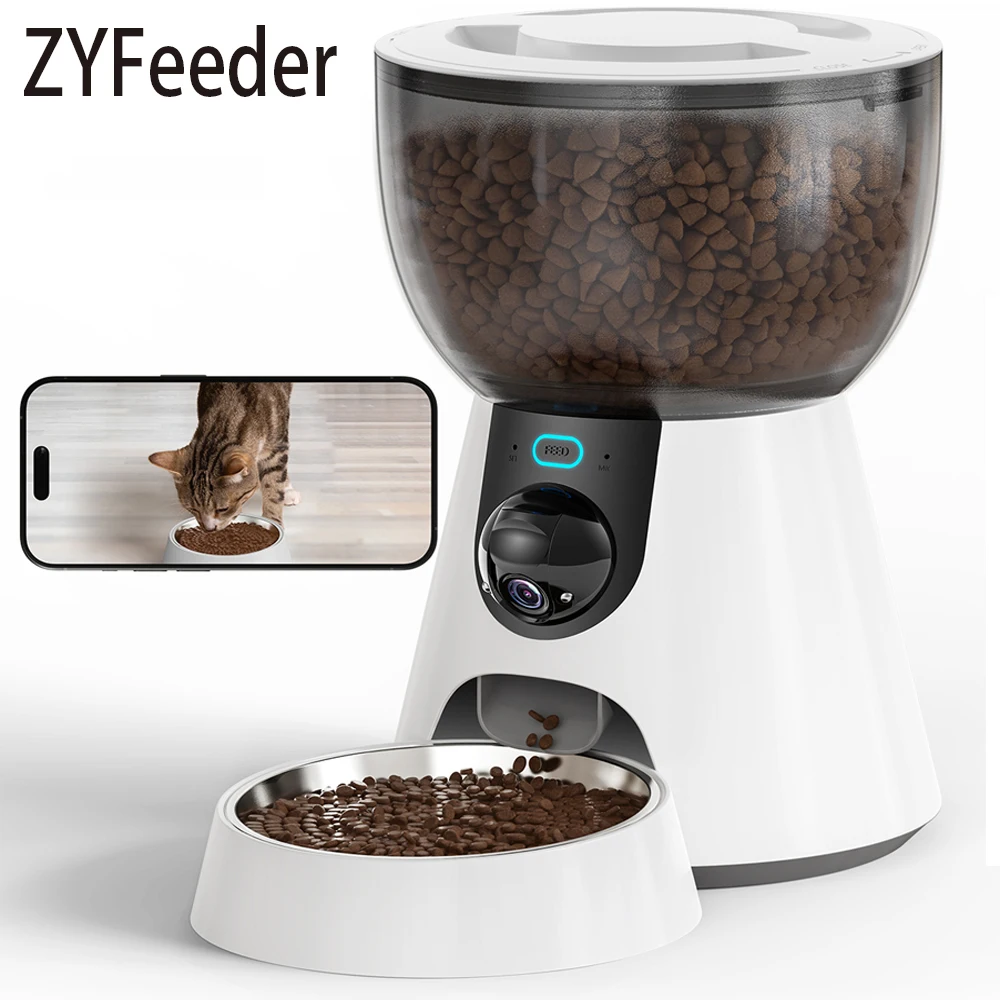 

2L 4L 5G Net Automatic Cat Feeder Smart Pet Feeder For Cats Dogs Food Dispenser With Camera Recorder Timing Video Feeding Bowl