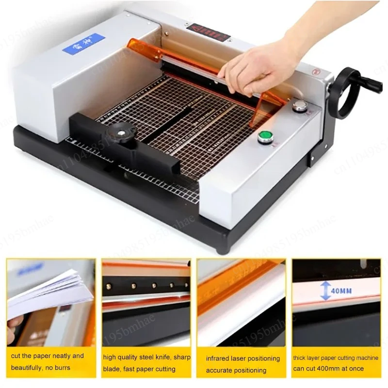 G400 Automatic Cutter Electric Trimmer Bidding Photo Book A4 Paper 40MM Thick Cutting Machine For Office Home