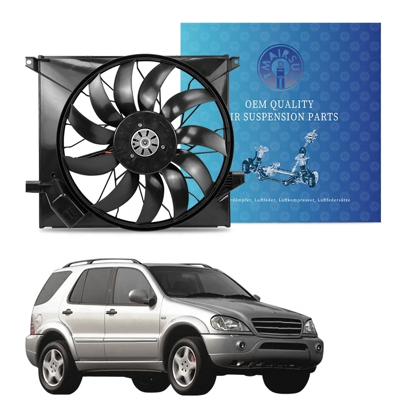 W163 M Class 1998 2005 5.5L for A1635000393 A1635000293 Automobile radiator cooling fan