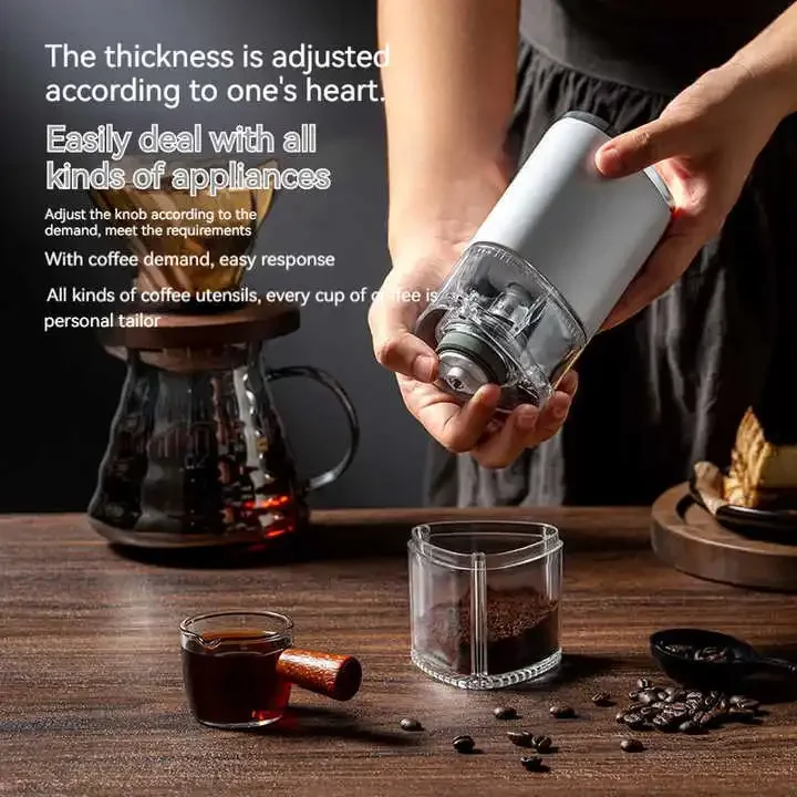 Small portable mini home kitchen coffee grinder machine mill automatic USB charging electric coffee grinder