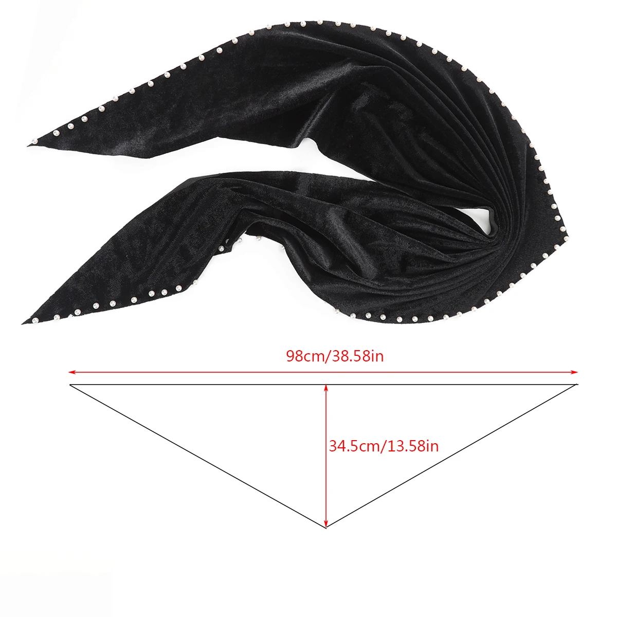 Black Velvet Turban Headbands Women Headwarp Fashion Pearl Bandage Bandana For Ladies Winter Warm Hair Bands Hair Accessories