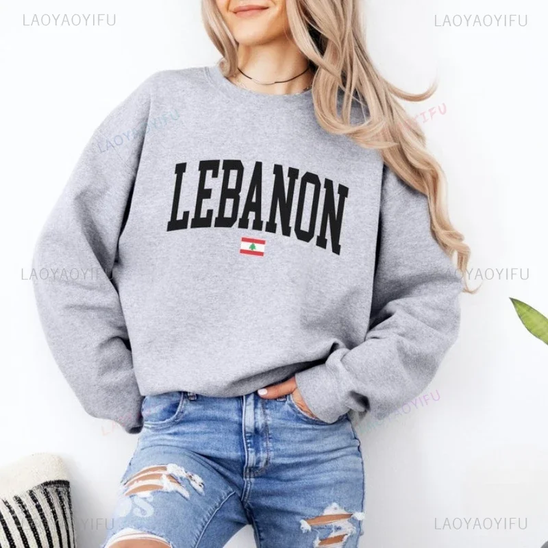 Libanon Vlag Sweatshirt Hoodie Man Vrouwen Comfort Truien Beirut Kaart Crewneck Lebanese Hoody Harajuku Mode Streetwear